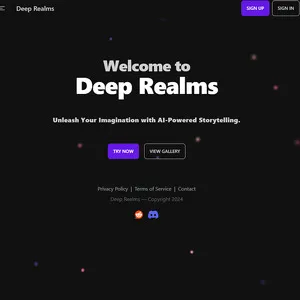 DeepRealms 网站截图