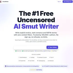 SmutWriter 网站截图