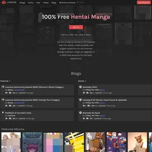 Luscious Hentai 网站截图