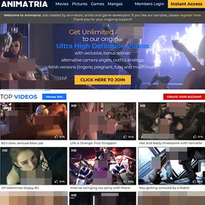 Animatria 网站截图